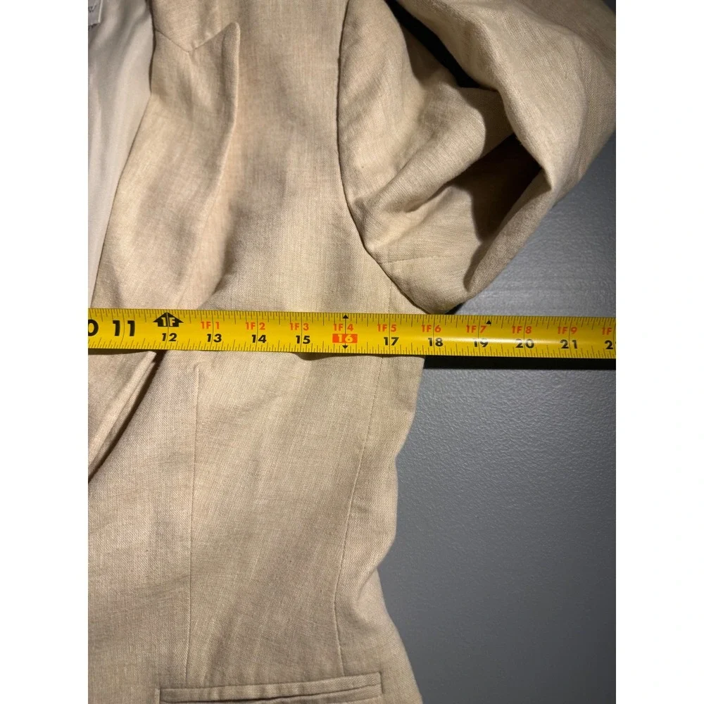 J.Crew Womens Crosshatch linen-cotton Holland blazer AL221 Size 4